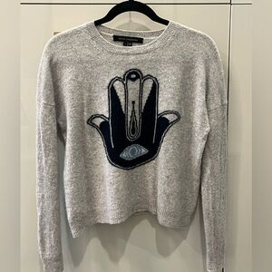 Skull Cashmere Light Gray Sweater